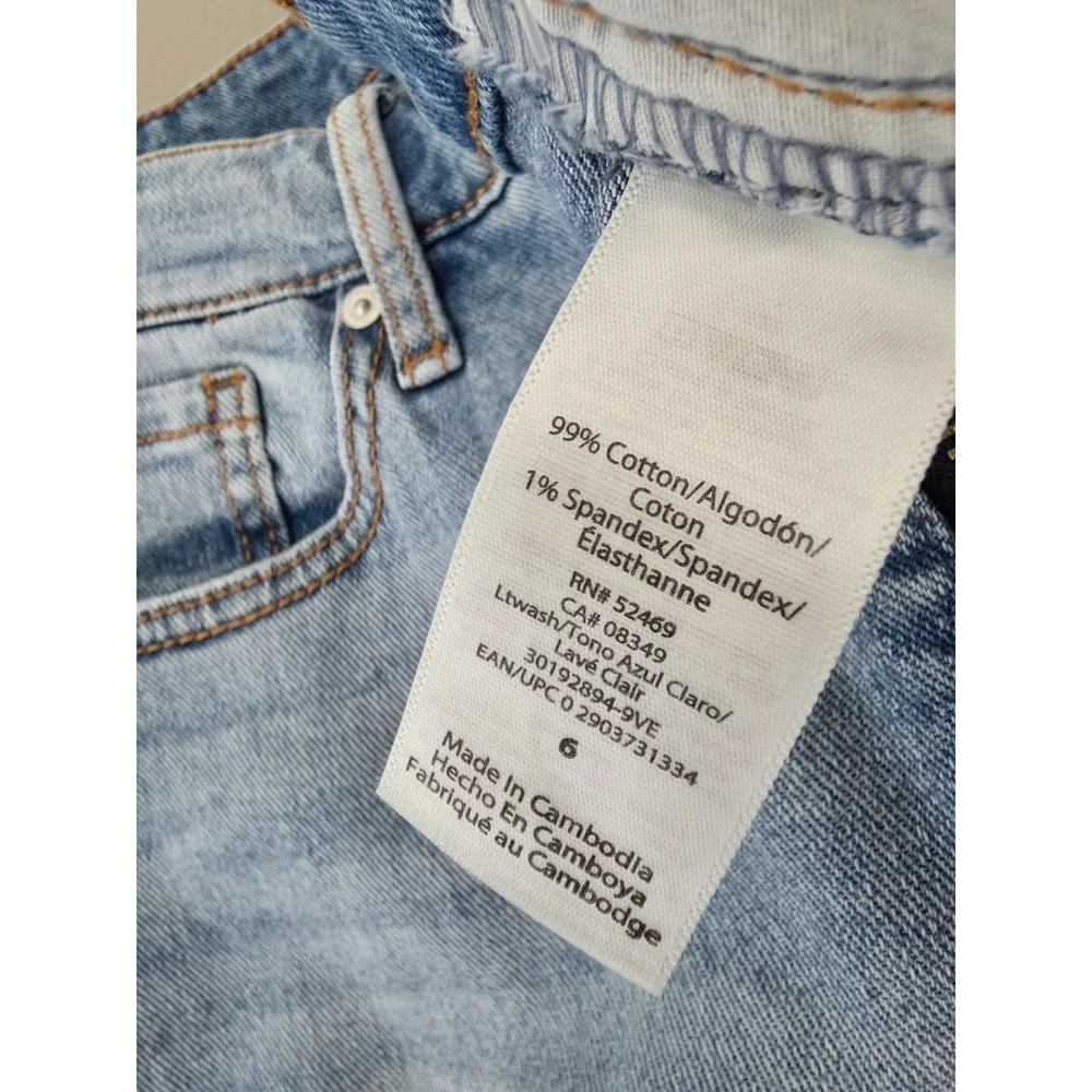 Sofia Jeans Womens 6 Blue High Rise Cropped Flare Denim Raw Hem Distressed New - Picture 15 of 16